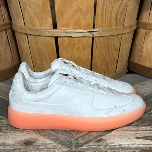lululemon athletica Shoes - Lululemon Cityverse White Leather Juicy Peach Comfort Sneakers Womens Size 8